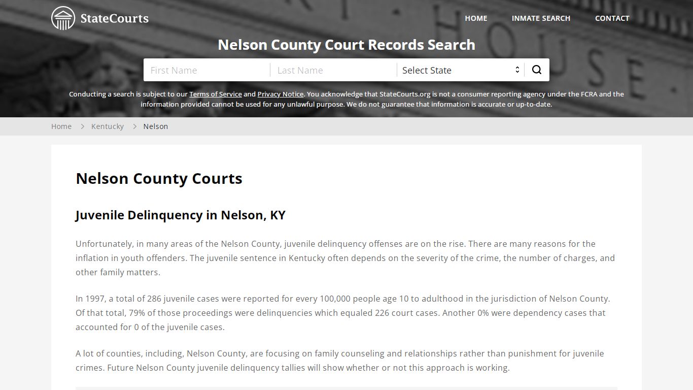 Nelson County, KY Courts - Records & Cases - StateCourts